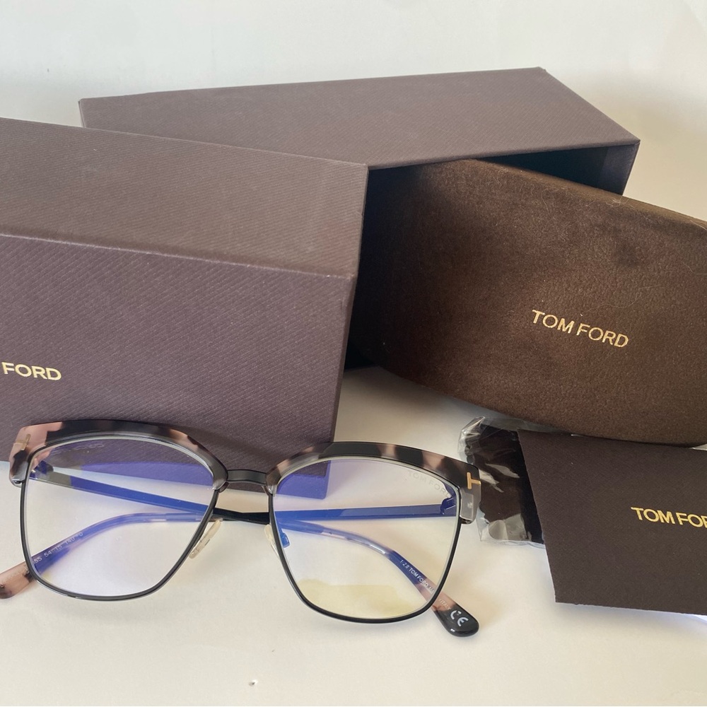 Tom Ford Black and Brown Men's Glasses